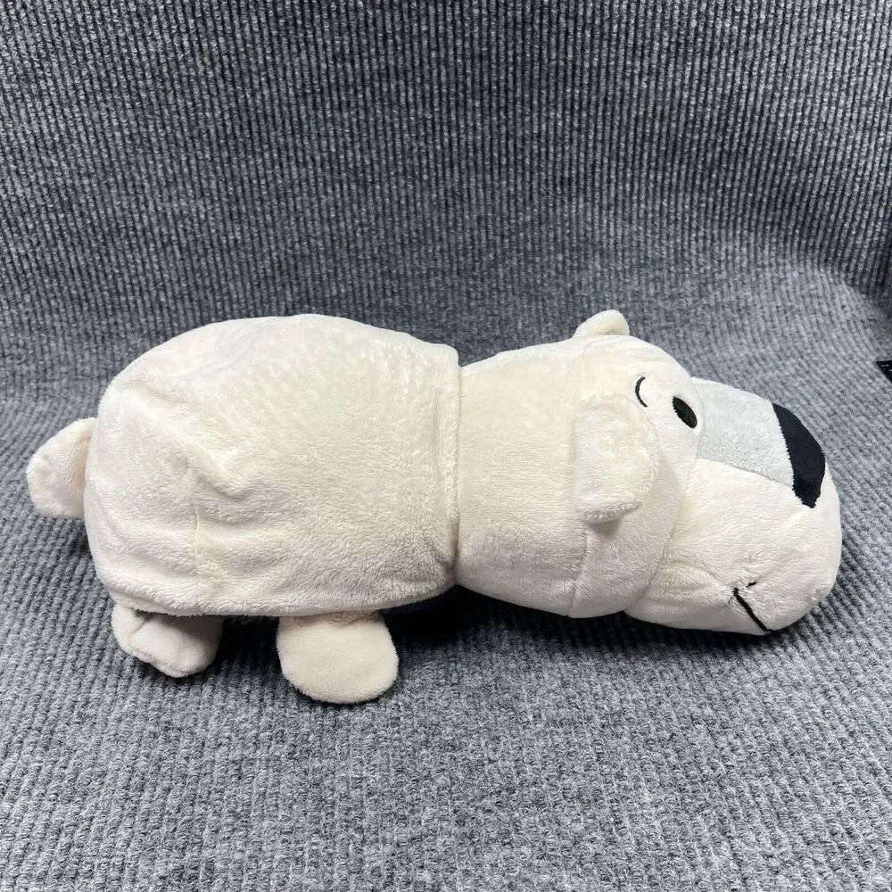 Just Play FlipaZoo 2 in 1 Plush 20” White Polar Bear Poppi/Gray Husky‎ Dog Asher
